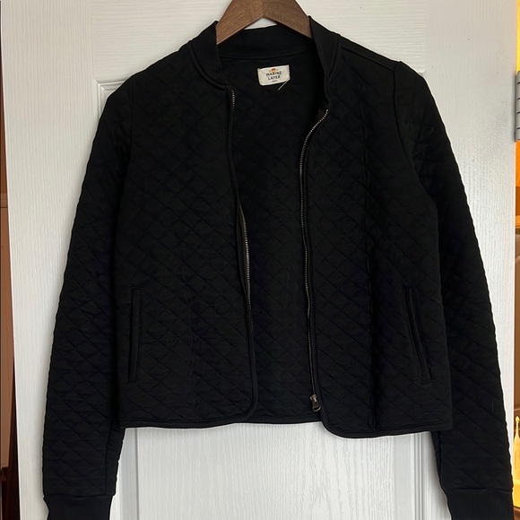 Marine Layer quilted black jacket size small excellent condition - Picture 2 of 8